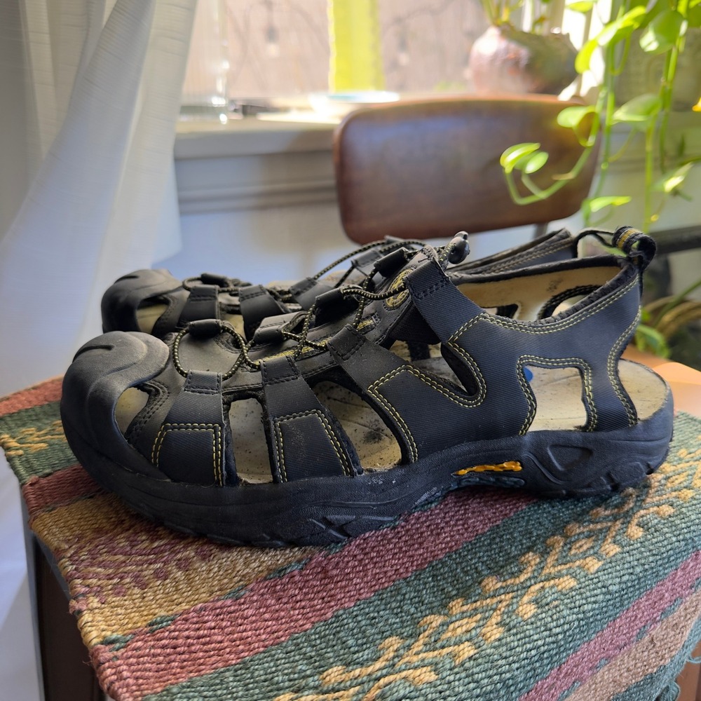 Mens Black Sandals Water‎ Shoes Hiking Outdoor Sport Size 10